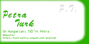 petra turk business card